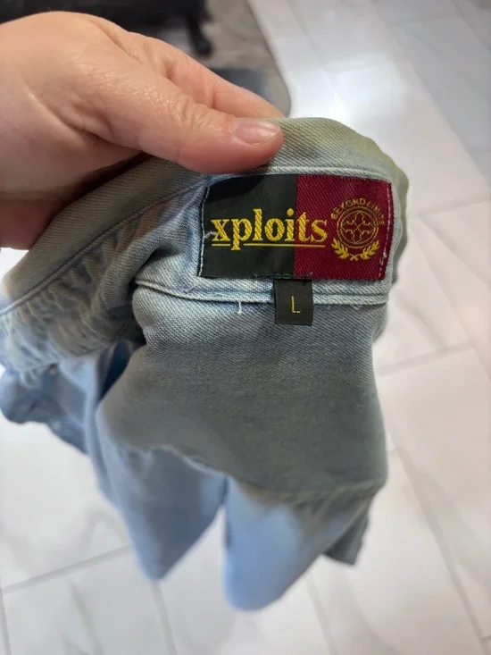 Vintage 100% Cotton Horse Graphic Denim Western Shirt - Oversized Boyfriend Fit - Picture 7 of 9